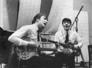 Lennon and McCartney during the September 4 1962 recording session.